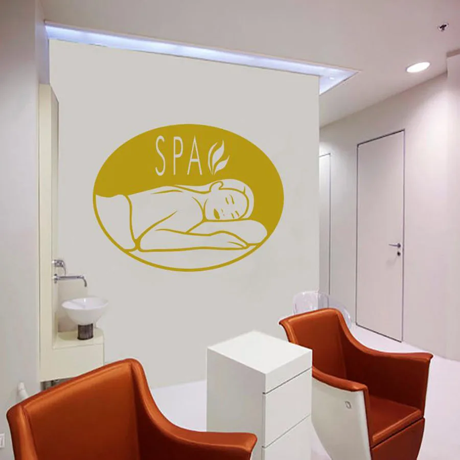 Spa Beauty Salon Wall Decal Window Vinyl Sticker Massage Spa Salon House Wall Decoration Relax Room Art Mural Waterproof S966