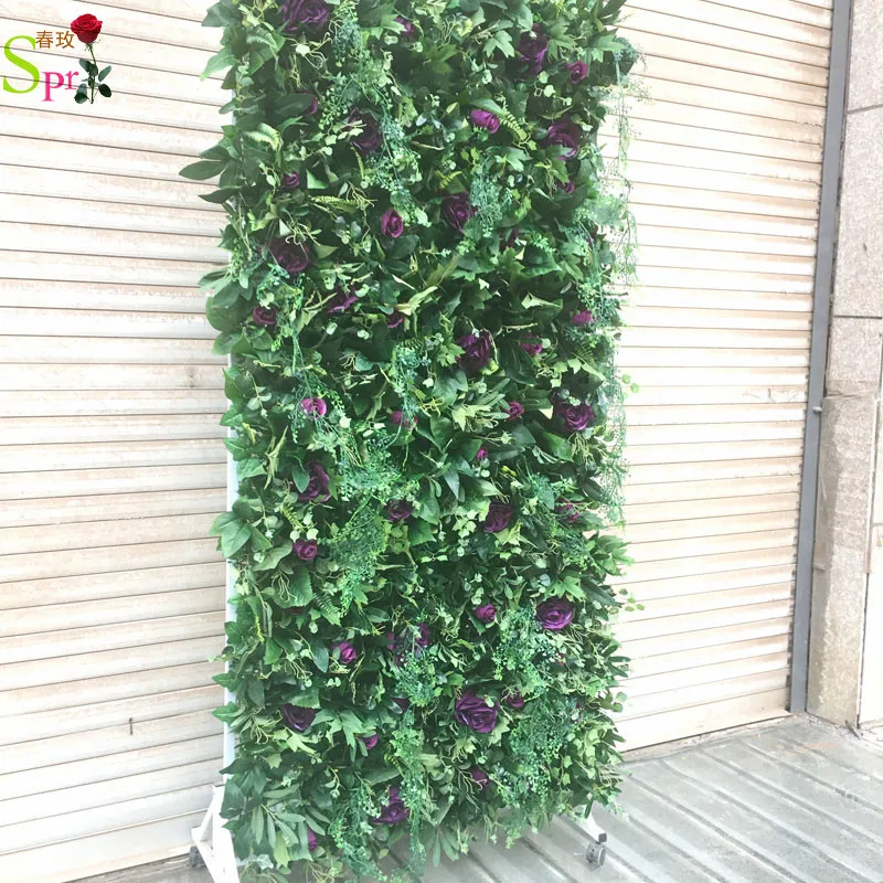 SPR purple green fabric wall for celebration wedding backdrop roll up