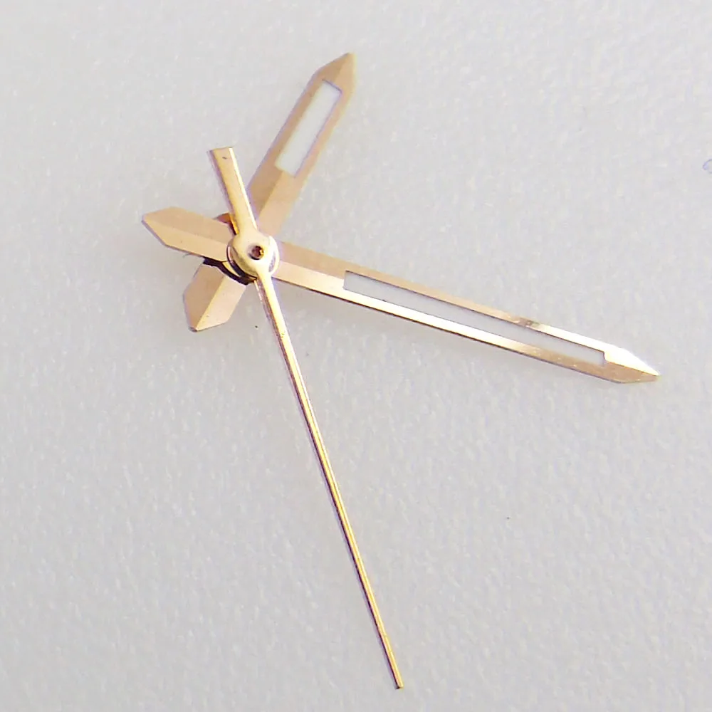Silver/Black/Rose Gold Watch Hands Fit For NH35 NH36 Miyota 8215 821A 8205 DG/Mingzhu 2813 Movement Green Lume view 4