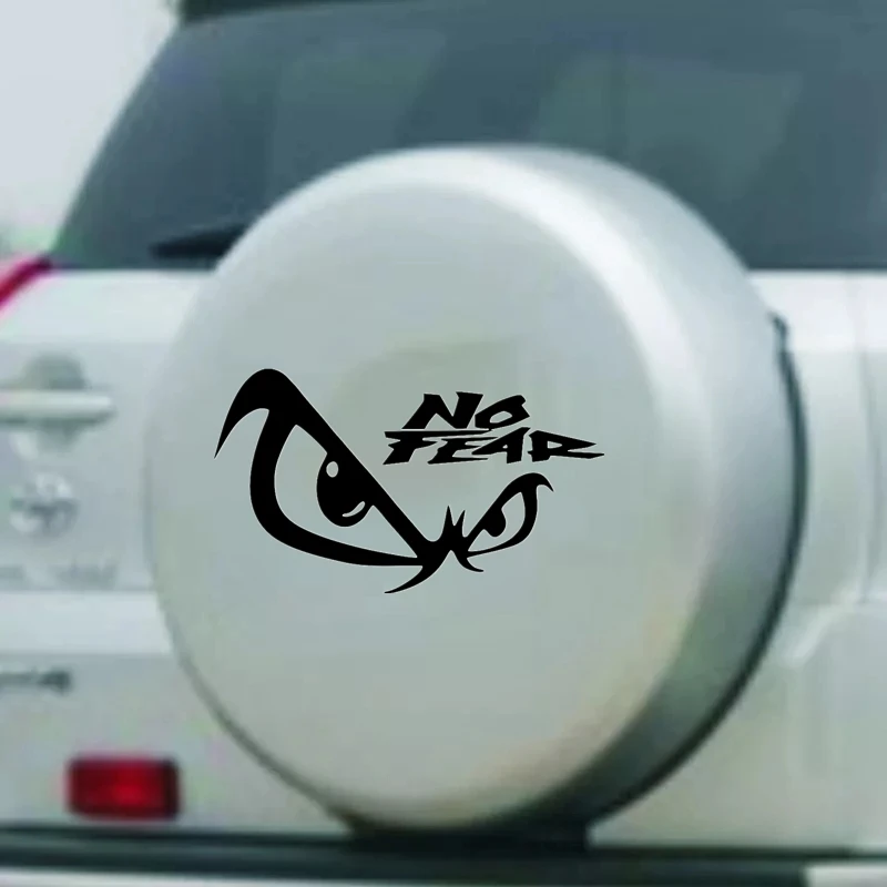 CS-1834# Vinyl Decal No Fear Car Sticker Waterproof Car Decor for Auto Truck on Bumper Rear Window Choose Size