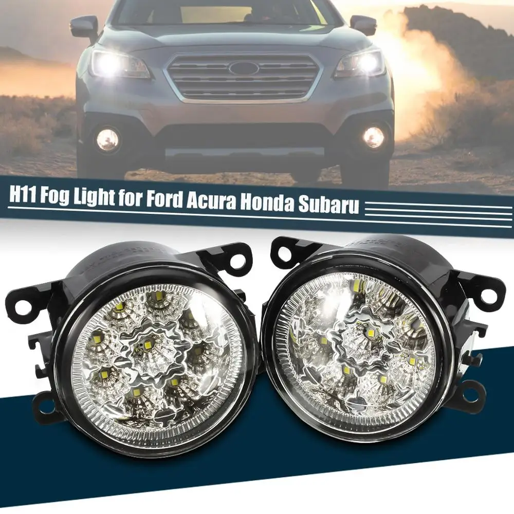 

2pcs H11 55W 6000K LED Front Fog Lamp Daytime Running Light For Honda Ford Focus Subaru