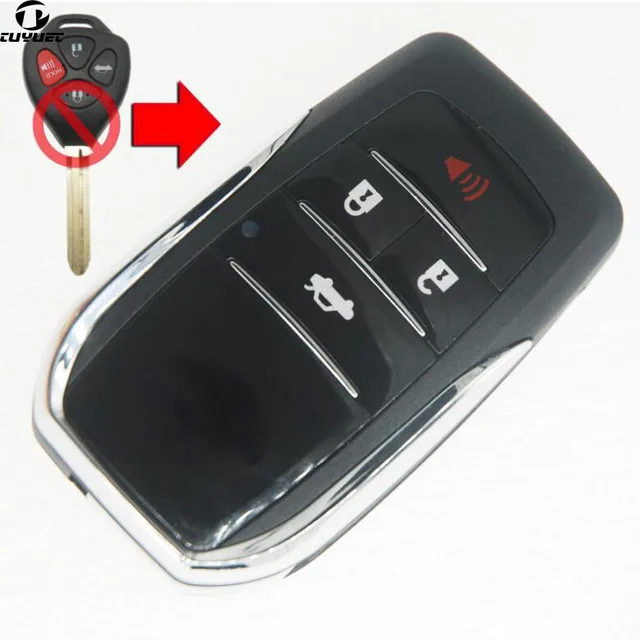Nowość! 3+1 Przyciski Kluczyk Do Toyota AV4 Wish Camry Hiac Corolla Zmodyfikowany Składany Pilot Zdalnego Sterowania
