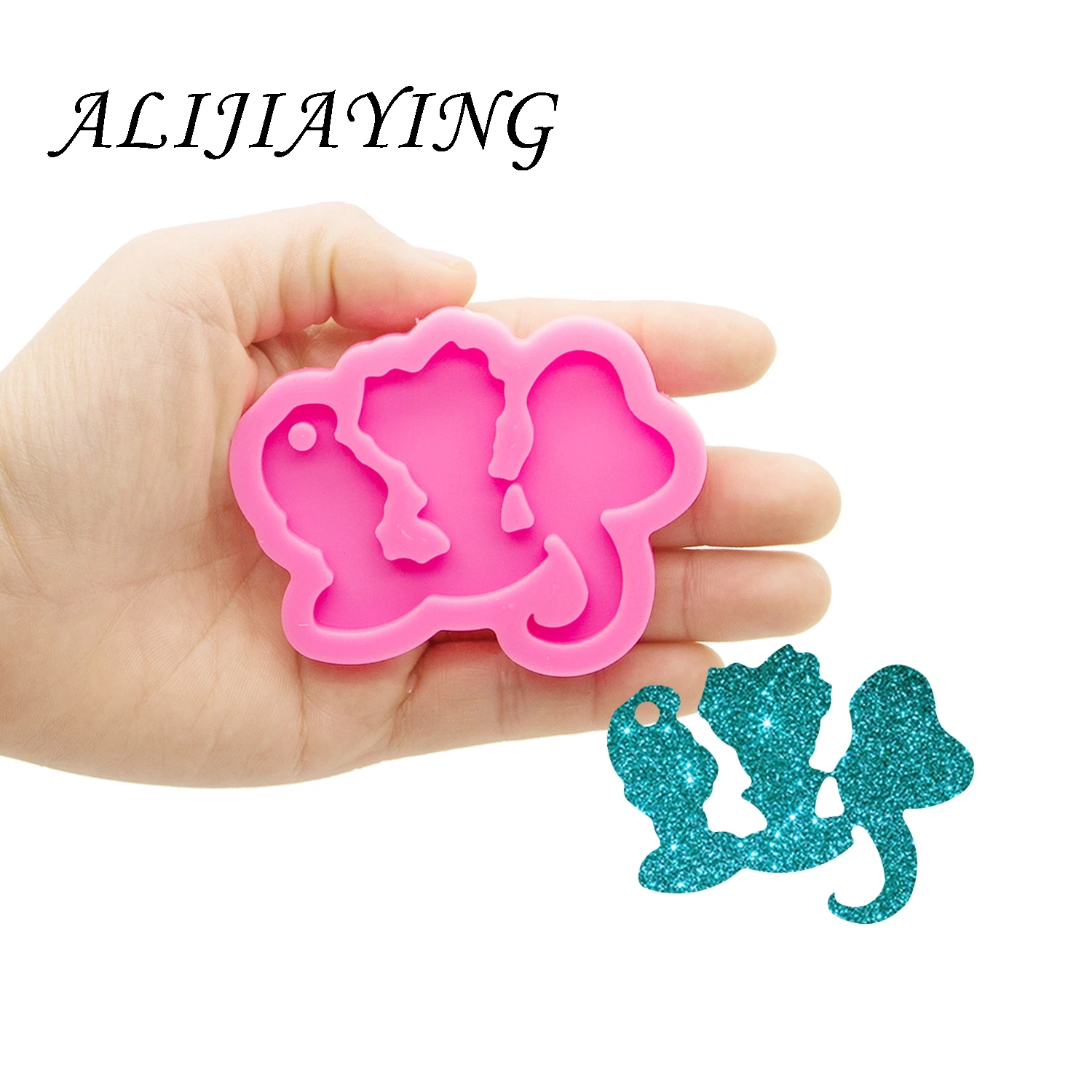 Shiny Girl Keychain Mold,  DIY Epoxy Resin Silicone Molds, Resin Crafting Mold Supplies for jewelry DY0881