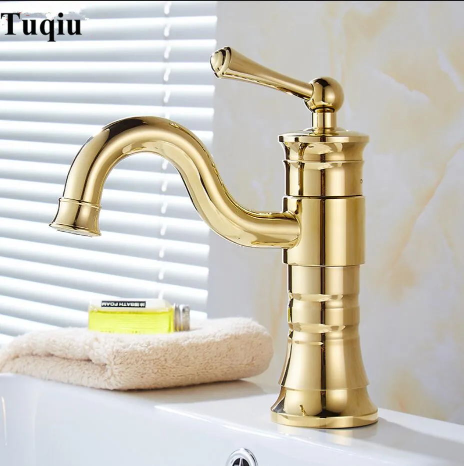 

Vidric Hot & Cold Brass single lever single lever gold Sink Faucet Bathroom Basin Faucet basin mixer tap