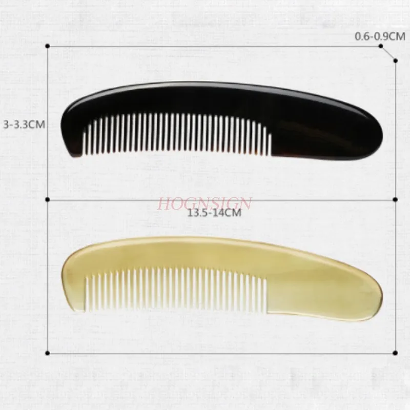 horn comb Doll Comb Girl Combing With Natural Black High Grade Buffalo Horn Combs Hairdressing Supplies Female Gift Hairbrush