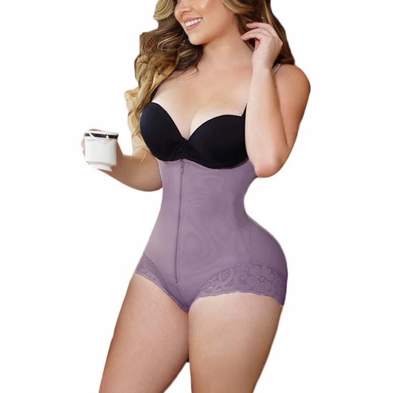 Fajas Colombianas Corset Bodysuit Straps Waist Trainer Cincher Zipper Body Shaper Buttocks Lifts Post Op Surgery Supplies