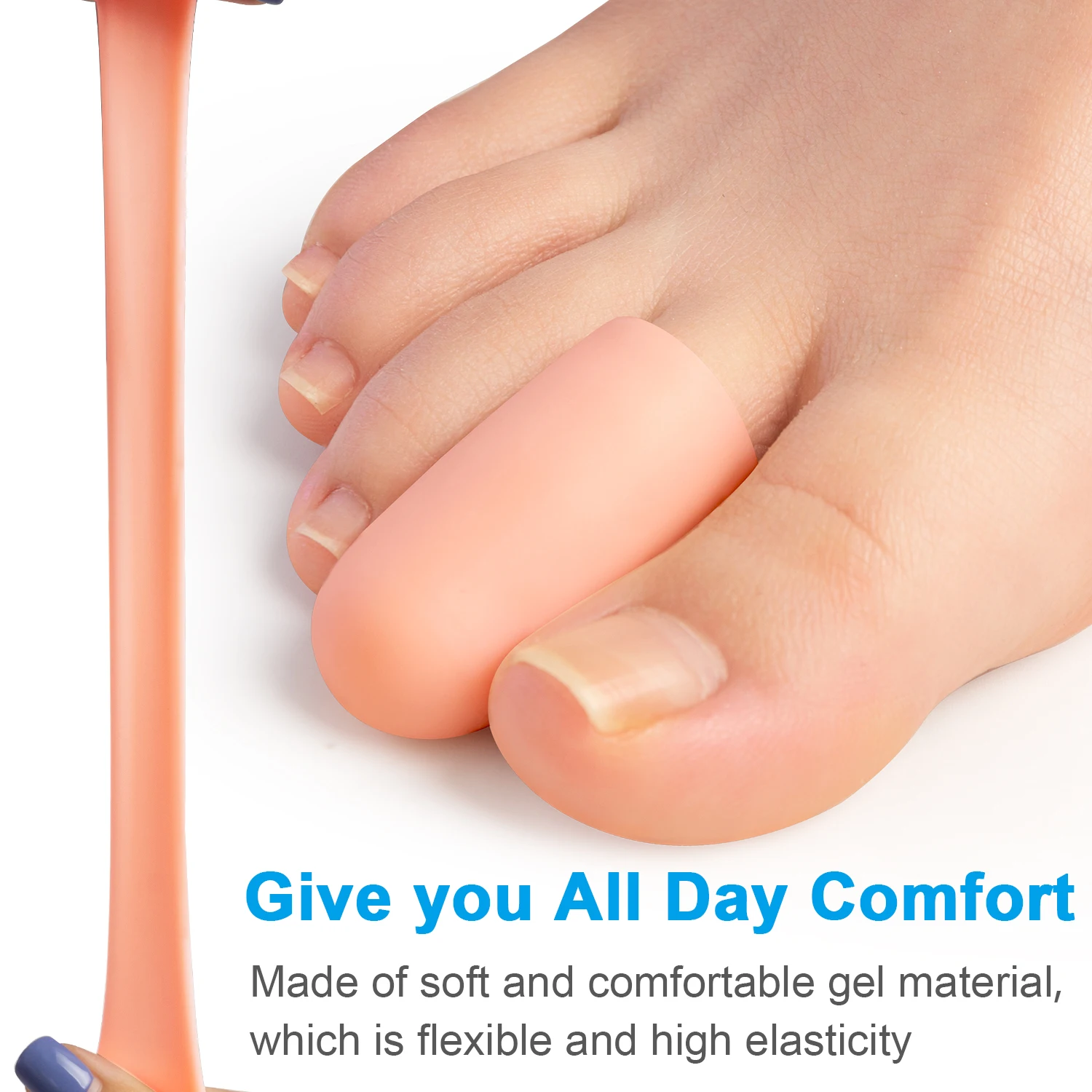 8Pcs/4คู่ร้อนซิลิโคน Toe Protector ฝาครอบหมวกป้องกัน Corns Bunion Pain Relief Calluses Blisters เท้าเครื่องมือดูแล