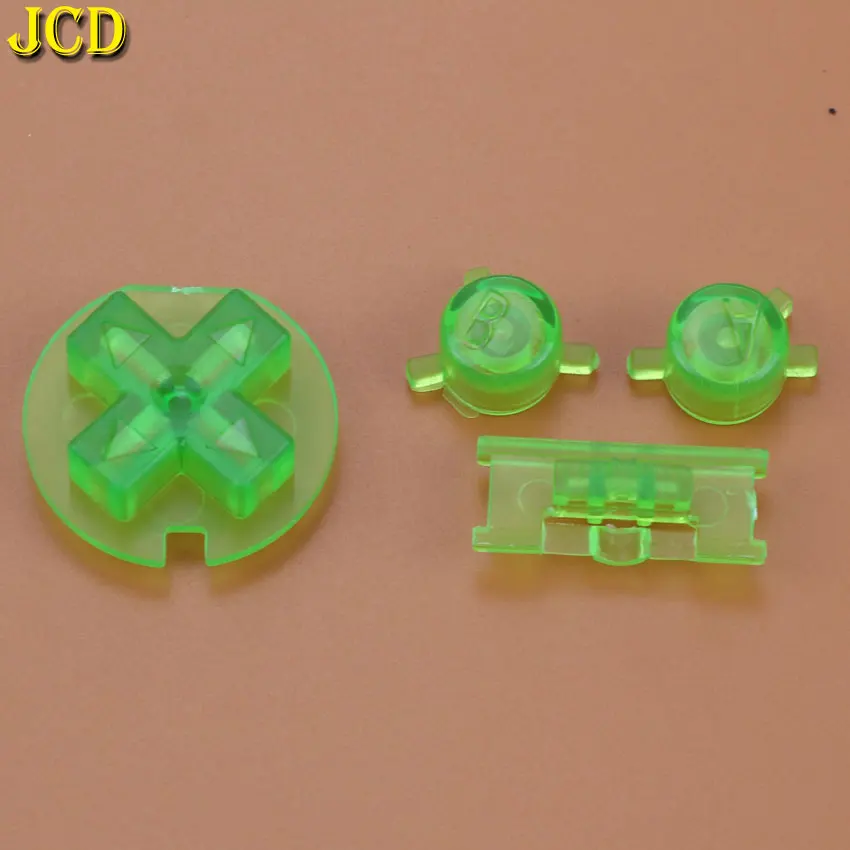 JCD 1ชุดพลาสติก ON OFF ปุ่ม Keypads สำหรับ Gameboy Color GBC ที่มีสีสันปุ่มชุดสำหรับ GBC D แผ่นปุ่ม B เปลี่ยน