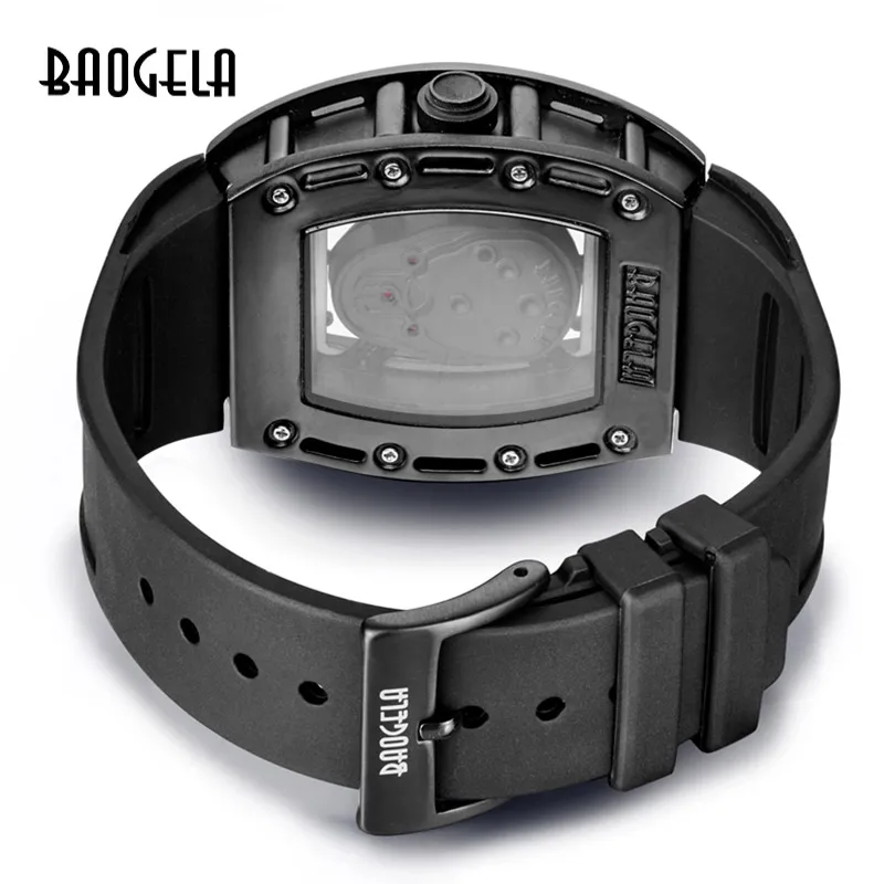 BAOGELA New Skull Men Watches Military Silicone Brand Pirate Hollow Watch Men Luminous Sports Wristwatch Relogio Masculino