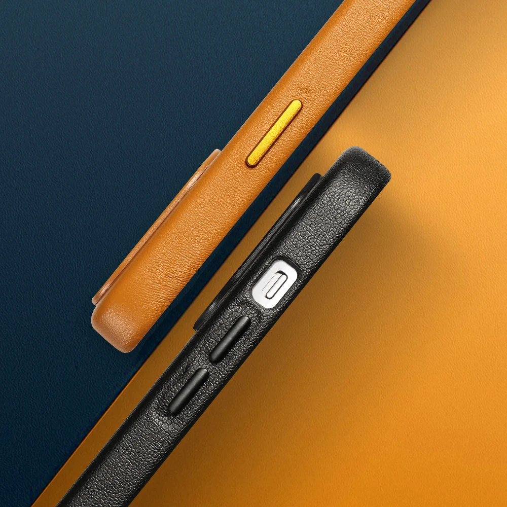 مبيعات التخليص جلد البقر الأصلي لحافظة الهاتف Magsafe آيفون 13 برو ماكس 13 برو 13 غطاء مغناطيسي صغير فاخر