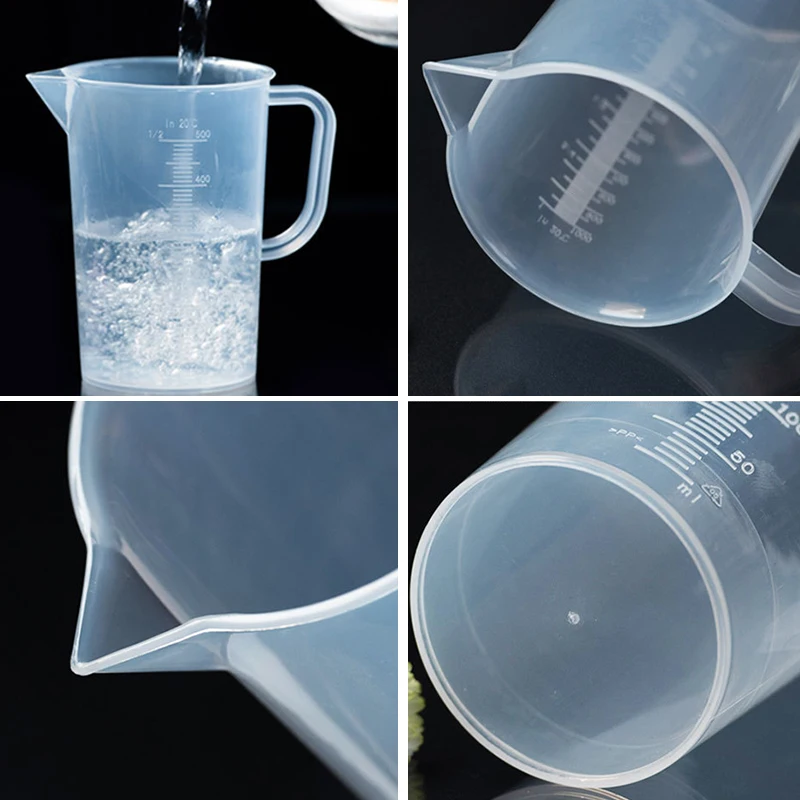 250-1000ml Graduated Measuring Cup Clear Silicone Cup Baking Beaker Liquid Without Handle Measuring glasses Kitchen Supplies