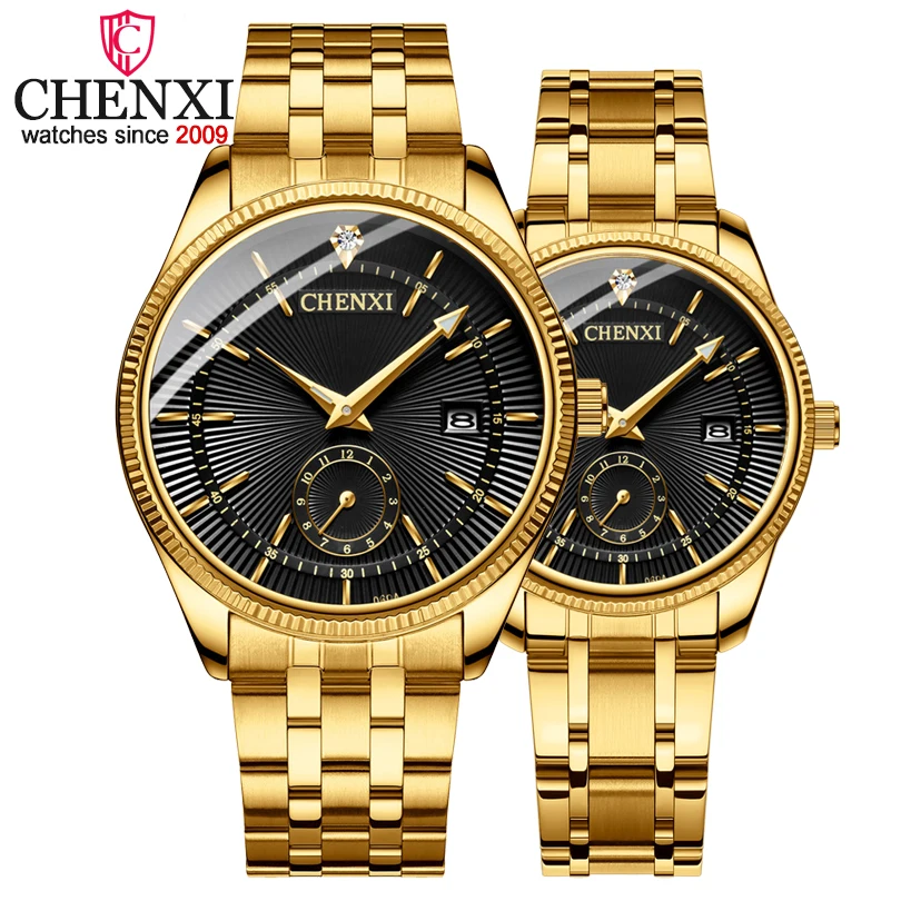 

Famous Brand Chenxi Watch Luxury Gold Watches Men Stainless Steel Watches Quartz Fashion Lovers' Wristwatches heren horloge