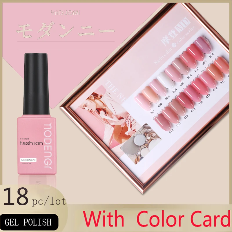 Gel Polish Set Alle Für Maniküre Semi Permanent Vernis Top Mantel UV LED Gel Lack Tränken Weg Von Nagel Kunst Gel nagellack 18 Farben