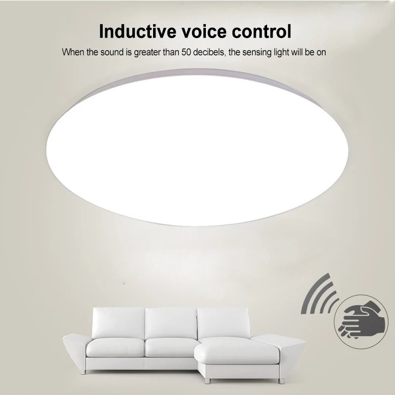 

LED Sound Motion Sensor Ceiling Light 18W 12W PIR Modern Hallway Lighting downlights White indoor Night Lighting For Corridor