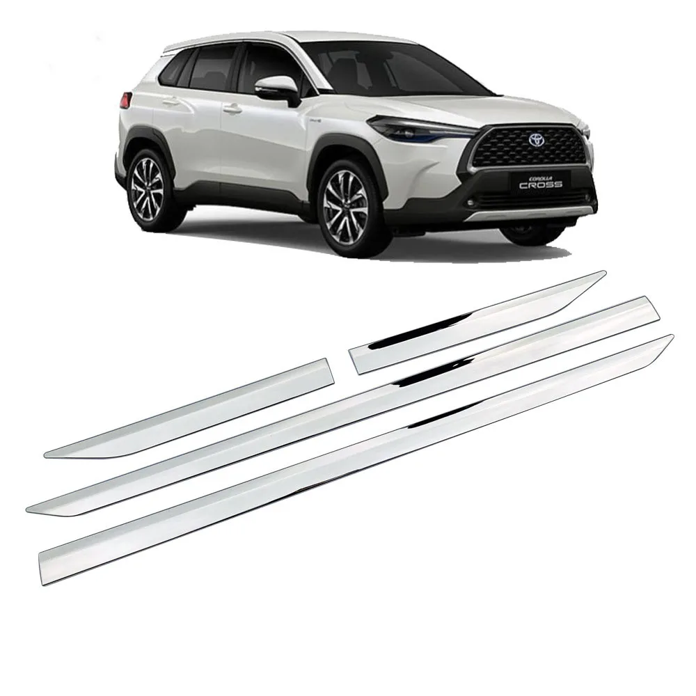 Accessories For 2020-2022 Toyota Corolla Cross Door Side Molding Decoration Chrome Trim ABS  4pcs