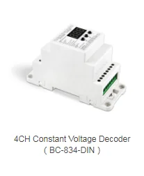 BC-831 833 834 835 DC12-24V na szynę Din DMX512 stałe napięcie dekoder 1CH 3CH 4CH 5CH doprowadziły CV sygnału DMX 1990 do PWM kontroler