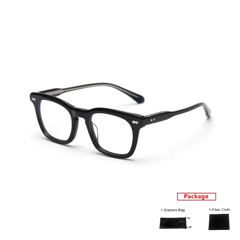 

Mimiyou Acetate Rivet Square Glasses Frame Women Retro Men Computer Eyewear Optical Myopia Eyeglasses Frame Brand Design Oculos