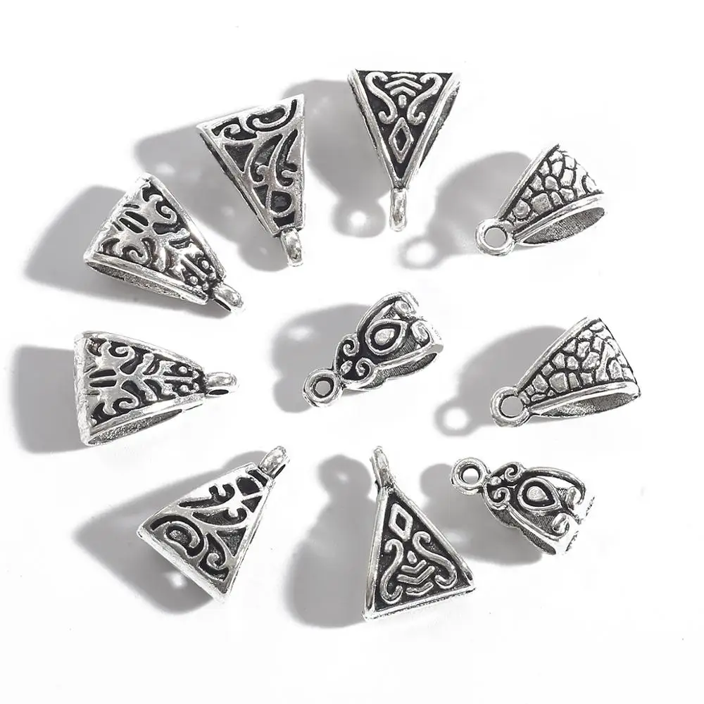 20pcs 7/9/11mm Tibetan Antique Silver Plated Tube Beads Metal Spacer DIY Beads Tube Charms for Jewelry Making