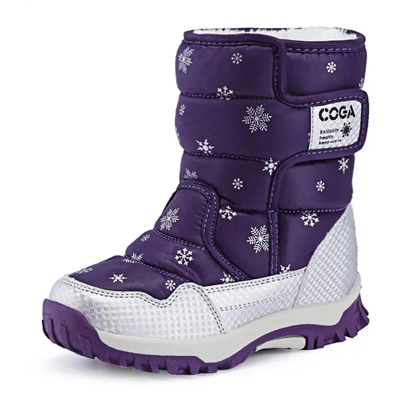 Girls Boots Children Snow Boots Winter For Girls Shoes Fashion Plush Kids Water-Proof Students Sneakers Warm Children Boots