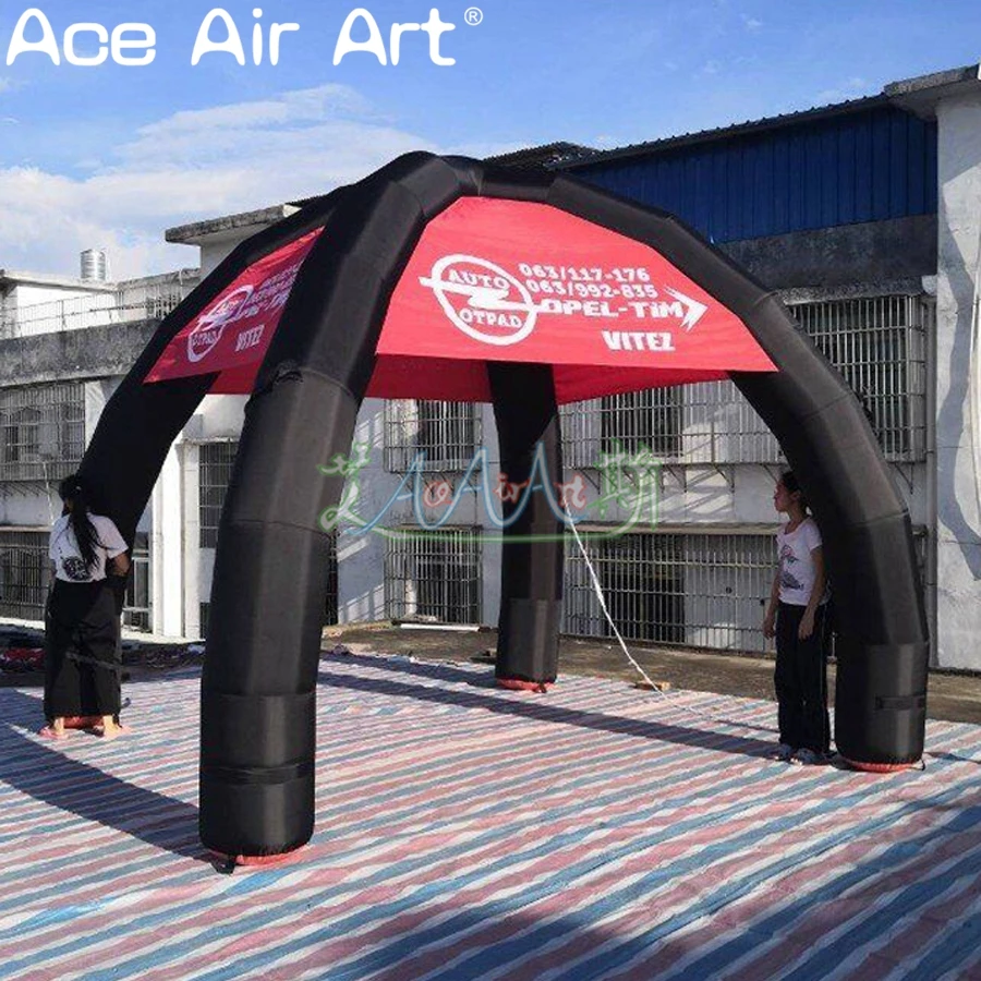 Custom 5m Diameter Inflatable Spider Tent with 4 Legs Logo for Advertising and Car Shelter