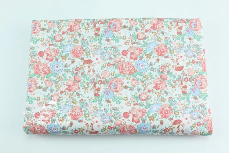 160 سنتيمتر * 50 سنتيمتر الحلو قليلا الأزهار الوردي الوردي نسيج القطن DIY الفراش الملابس فستان خليط النسيج الاطفال اليدوى القطن القماش