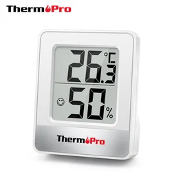 ThermoPro TP49 Mini Weather Station Indoor Thermometer Hygrometer Balck White Thermometer Humidity Monitor