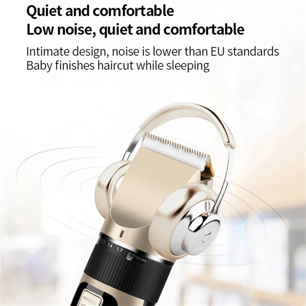 전문 전기 헤어 클리퍼, LED 디스플레이 포함, 5 단 미세 조정, 저소음, 세척 가능 헤드, 살롱 사용, 헤어 트리머