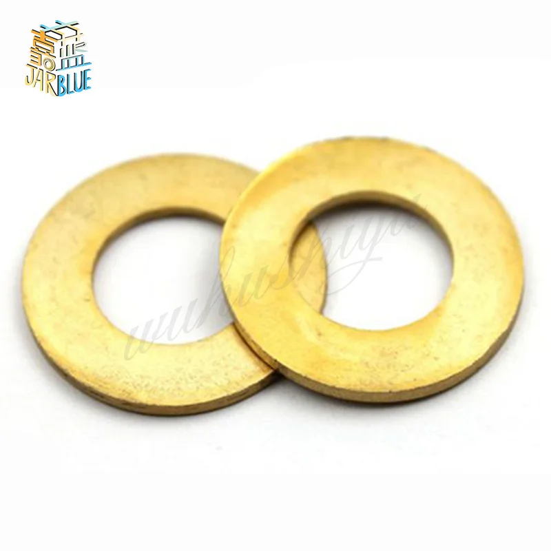 50Pcs DIN125 ISO7089 M2 M2.5 M3 M4 M5 M6 M8 Meson Pad Sheet Metal Collar Brass Flat Washer