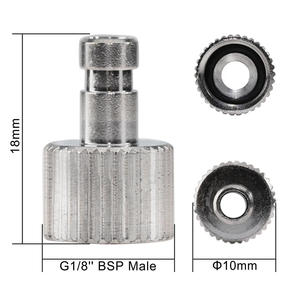 Airbrush Quick Release 1/8” Female and Male Coupling Disconnect Adapter Kit with Extra 4 Male Fitting & Extra 5 O-Ring Kit