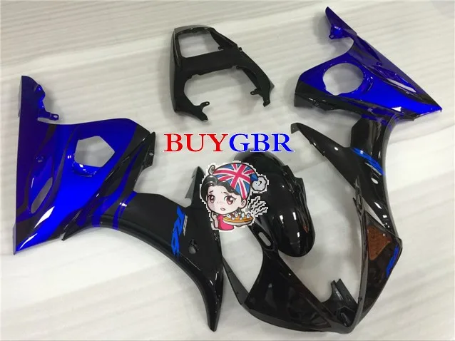 

Обтекатели для мотоциклов, черные и синие обтекатели для Yamaha YZF-600 R6 2003 2004, обтекатели, Бесплатная ветровая защита