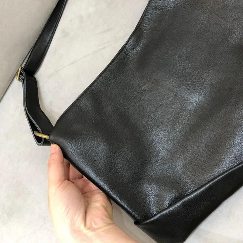 Casual Cow Skin Crossbody Bags Bolsa Ladies Soft Genuine Leather Shoulder Bags for Women Messenger Bags Vintage Sac A Main Femme