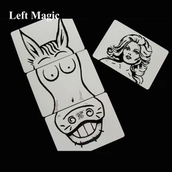 Funny Horsin Around Magic Tricks Beauty And Horse Card Magic Props  Close Up Street Magic Props Illusions Mentalism Comedy