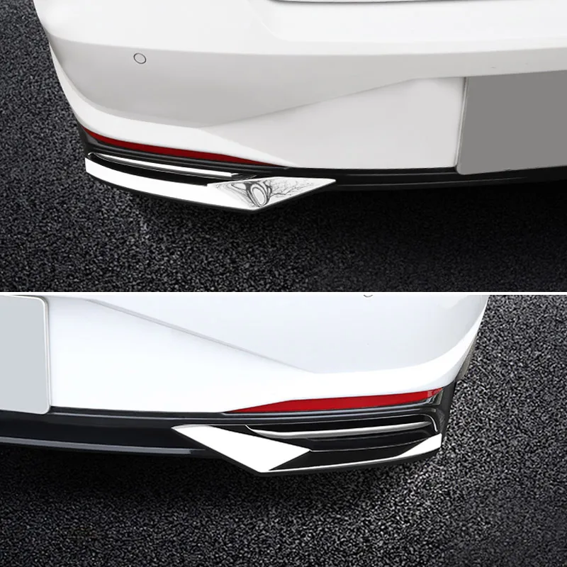 Vtear-Aço Inoxidável Car Bumper Trim Traseiro, Cauda Falsa, Estrutura da Garganta, Trim Styling, Acessórios Exteriores para Hyundai Elantra, 2021