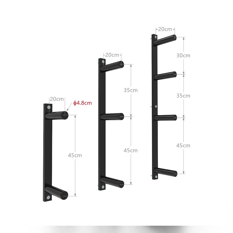 Wall Mounted Barbell Disk Storage Frame Gym Weightlifting Standard Weight Plate Hanging Rack Home Fitness Equipment Attachment F