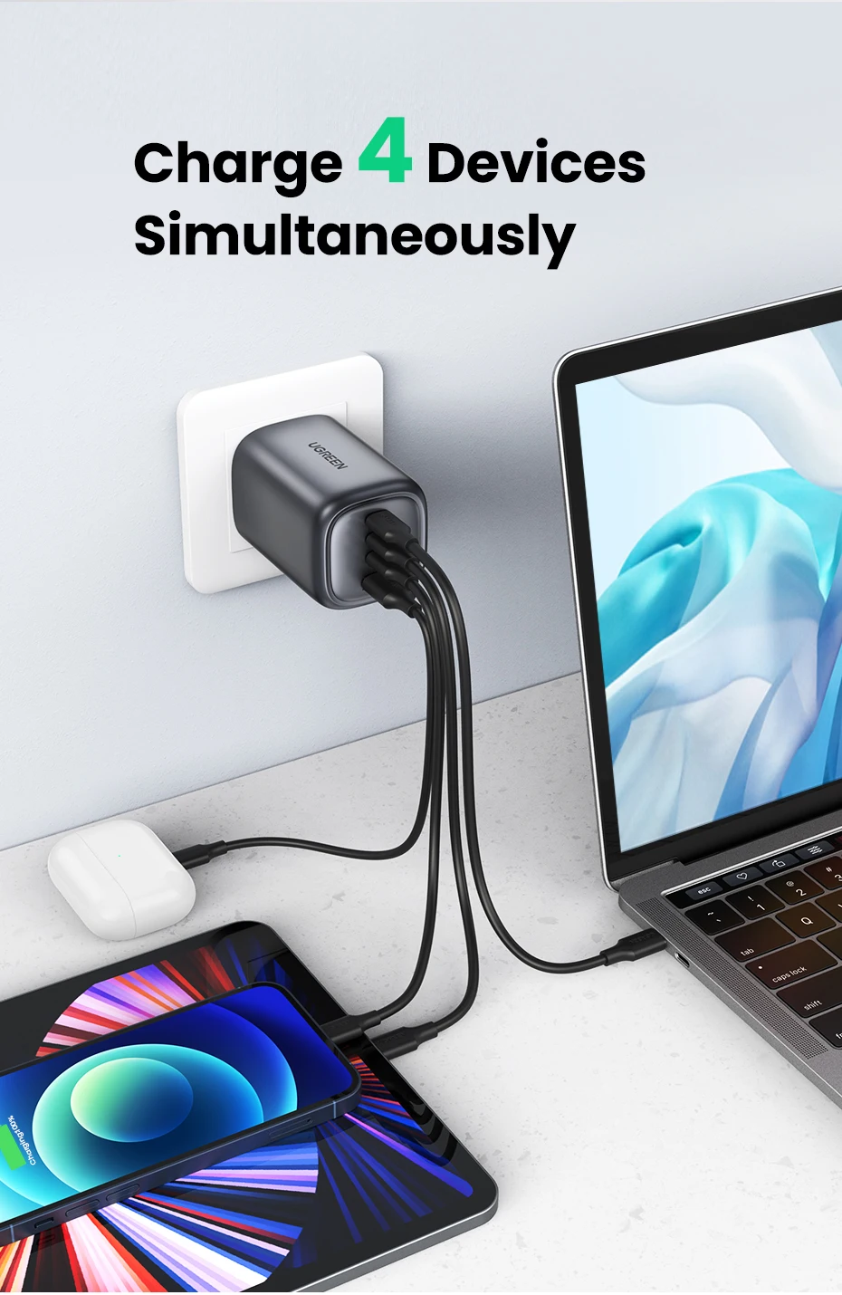 Nexode 65W Caricatore USB C con 3 Porte di Ricarica Rapida – Official Site