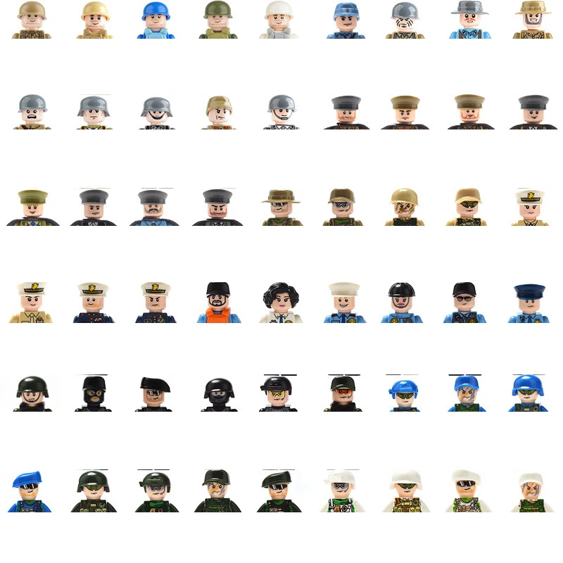 Kids Military Special Forces Soldiers Bricks Figures Guns Weapons Compatible Small Assemble Building Blocks Toys Children Gift image 5