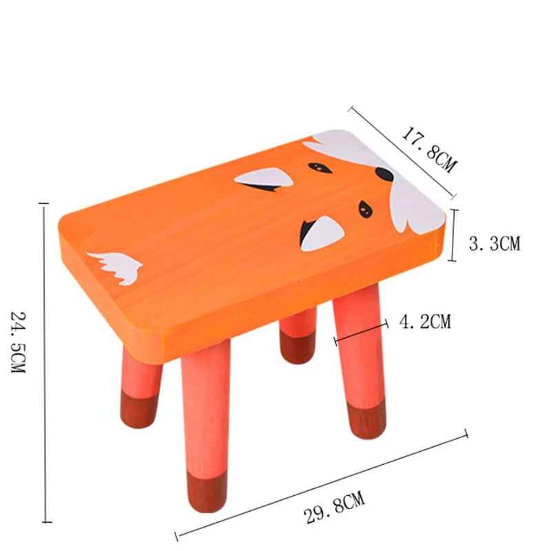 Holz Baby Stuhl Nordic Baby Sitz Holz Cartoon Sitzen Stuhl Kinder Hocker Bunte Kinder Zimmer Kindergarten Decor Dropshipping