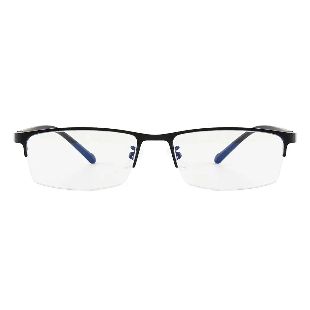 Anti Blue Light Metal Half Frame Myopia Glasses Men Ultralight Finished Shor Sighted Eyewear Women -1.0 -1.5 -2.0 -3.0 -4.0
