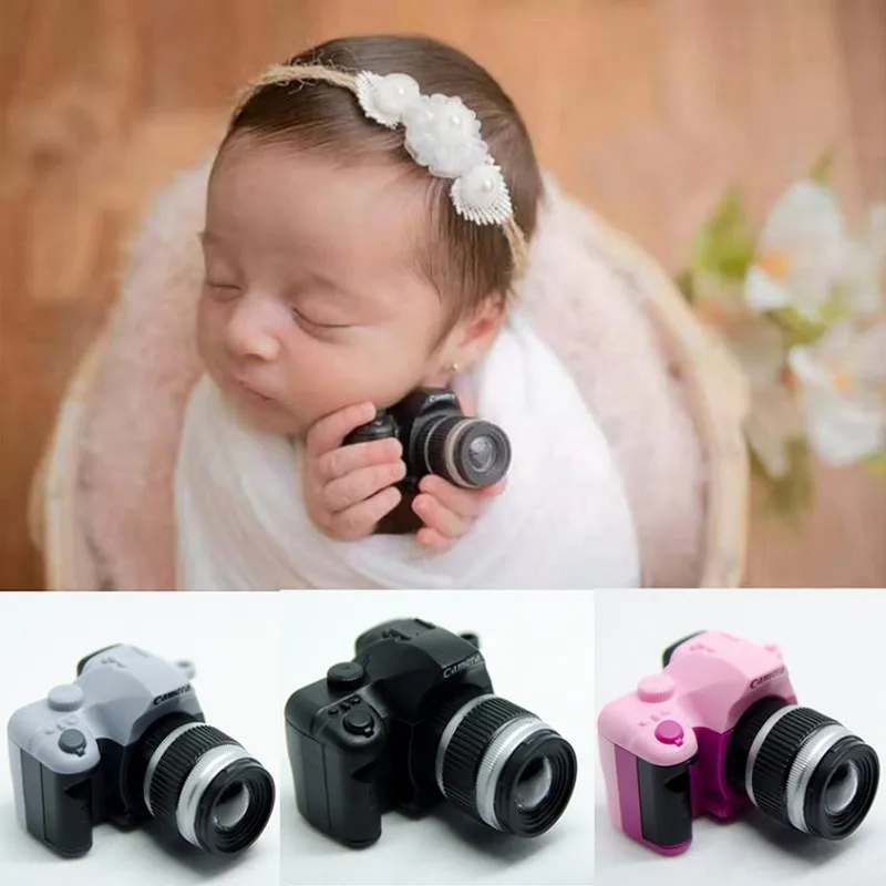 

Newborn Photography Props Infant DIY Props Studio Accessories Mini Camera Baby Shooting Camera Model Toys Bebe Fotografia