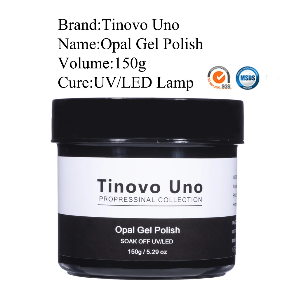 Tinovo Uno 150g Opal Gel Nail Polish Thick Nude Color Semi Permanent Vernis UV Nailpolish Shimmer Jelly Natural Gellak for Nails