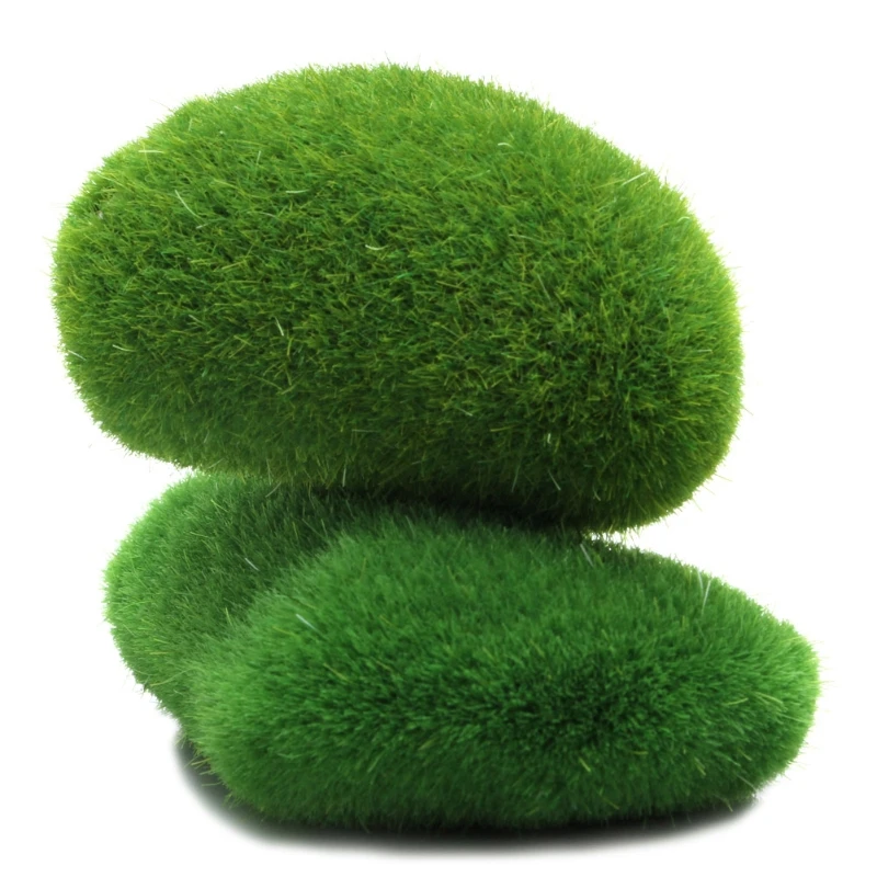 2025 New Artificial Moss Rocks Green Moss Balls Mossy Rock Faux for Fresh Moss Decor for DIY Floral Arrangements Garden Crafting