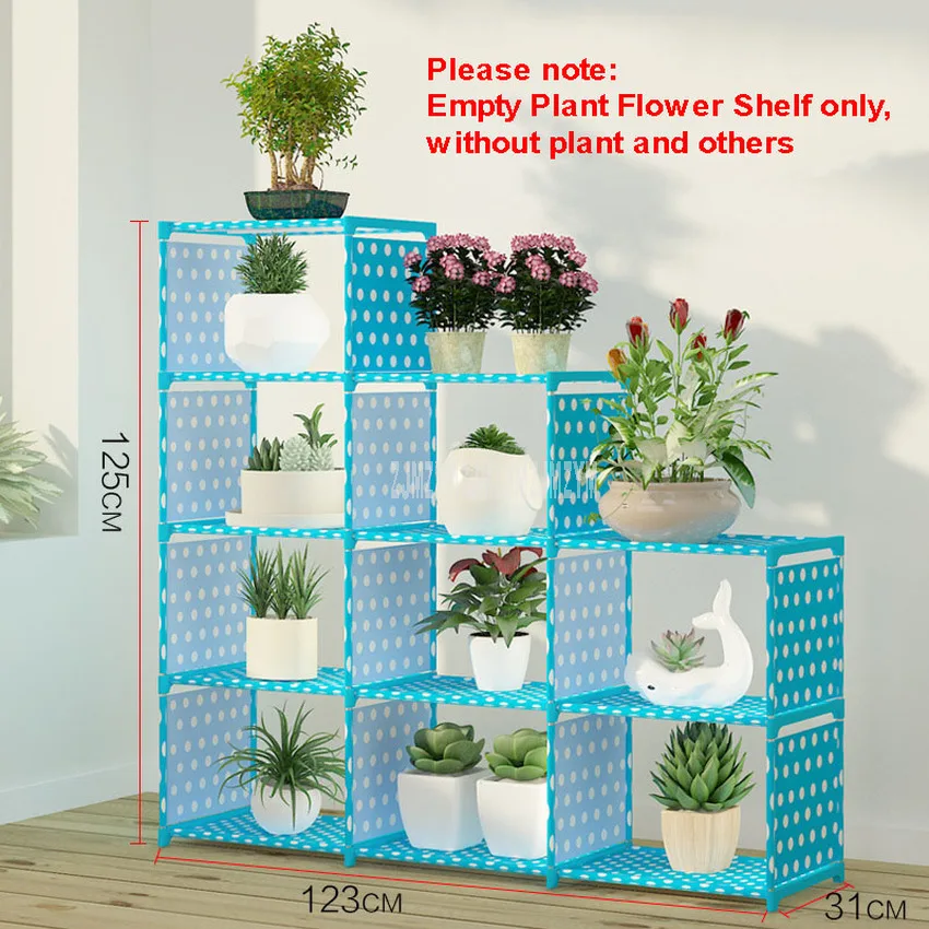 Multi-layer Foldable Plant Flower Pot Stand Shelve Free Combination Flower Display Rack Shelf Indoor Non-woven Fabric Steel Pipe