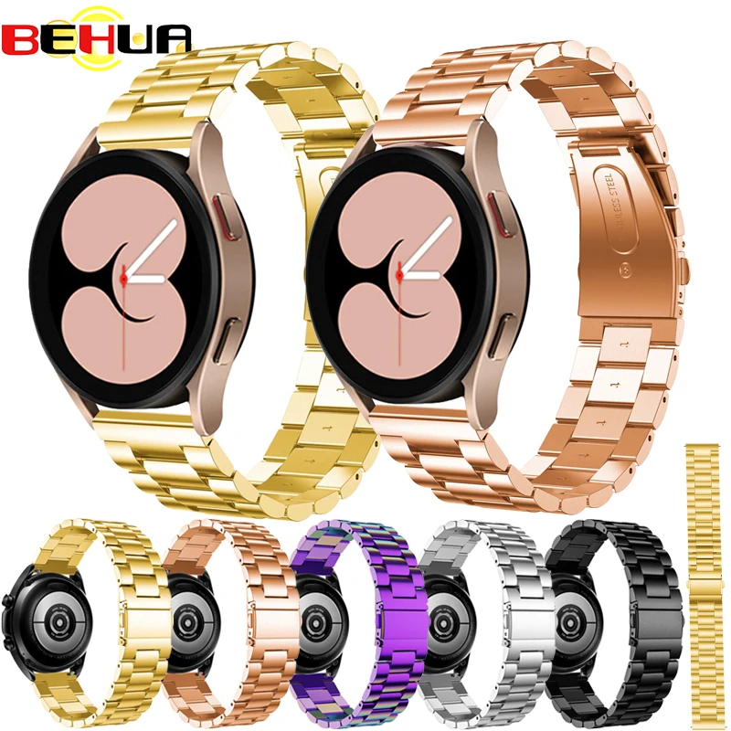 

Ремешок из нержавеющей стали для Samsung Watch 4 Classic 42 мм 46 мм Correa Металлический ремешок для умных часов для Samsung Galaxy Watch 4 44 мм 40 мм