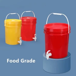 Hot Sale Plastic Bucket with handle and tap Food Grade Storage Container for liquid Oil Wine Airtight Sealing Pail