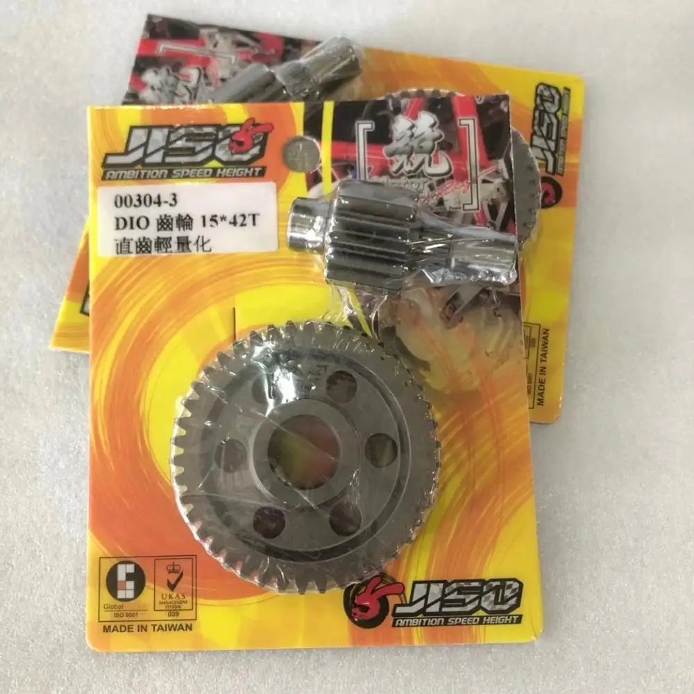 DIO50 JISO Transmission Gear Racing Perfomance 15/42T 16/42T 18/40T 19/39T Tuning Dio 50 BWSP Scooter Perfomance RRGS Parts