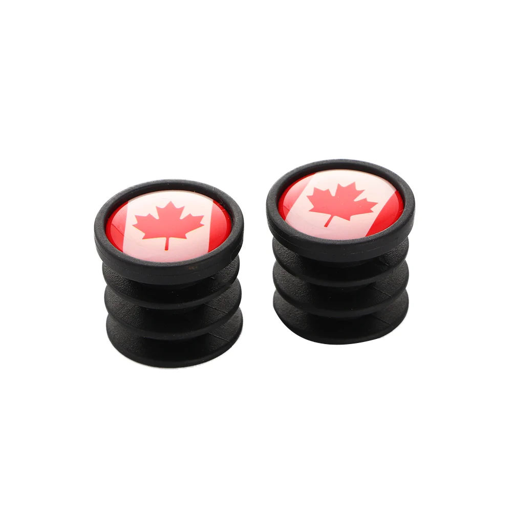 1 Pair National Flag Bike Handlebar Plugs MTB Mountain Road Bike Bicycle Grips End Cap