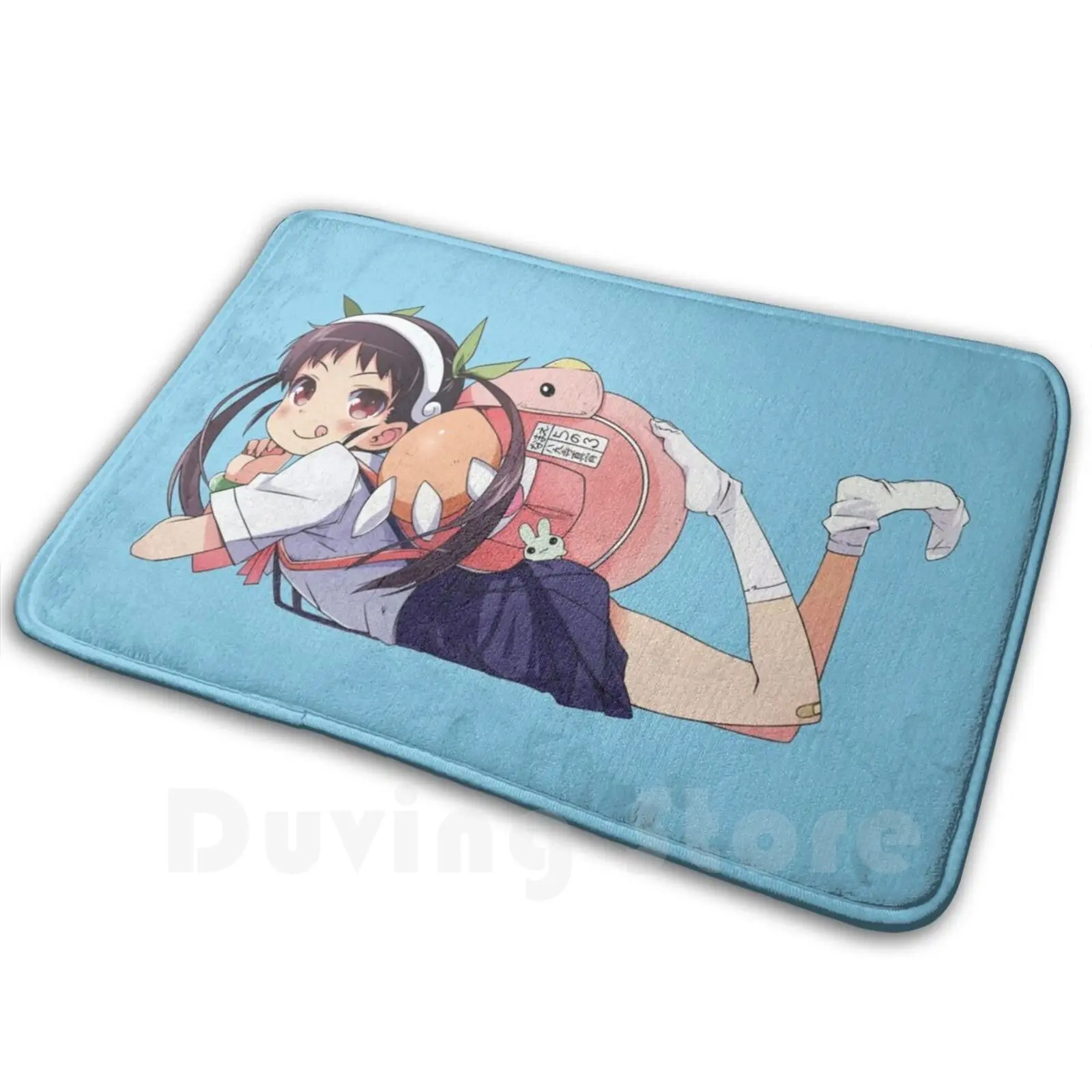 Hachikuji Mayoi Carpet Mat Rug Cushion Soft Hachikuji Mayoi Anime Manga Girls Loli Twintails Backpack Cute Kawaii