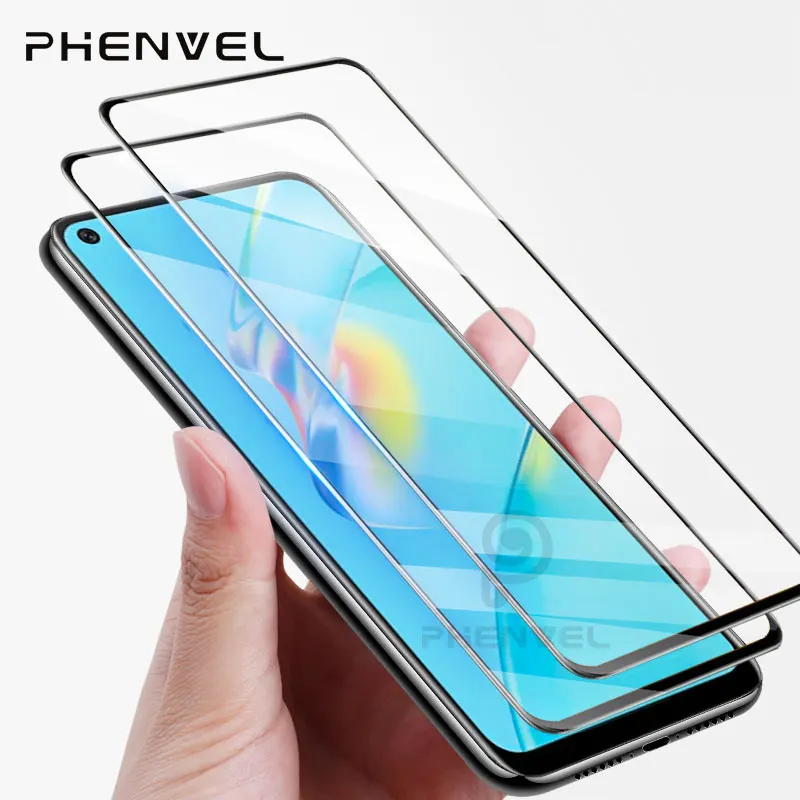 2pcs Protective Glass For Oppo A54 Full Cover Screen Protector For Oppo A55 A53S A53 5G A5 2020 A52 Oleophobic Tempered Glass