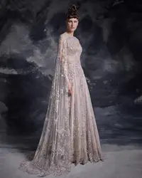 Arabic Luxurious Sparkly Sexy Scoop Evening Dresses Lace Beaded Sequins Prom Dresses Vintage Formal Party Second Reception Gowns