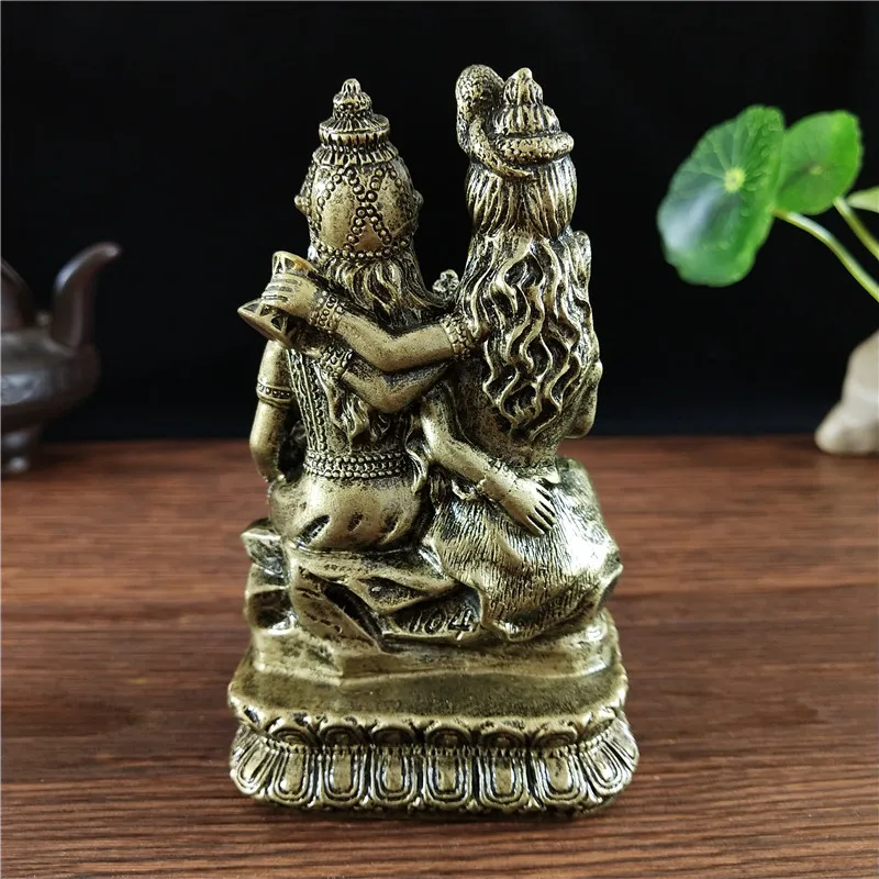 Bronze Color Shiva Statue Hindu Ganesha Vishnu Buddha Statue Figurine Home Office Decoration India Religion Feng Shui Crafts